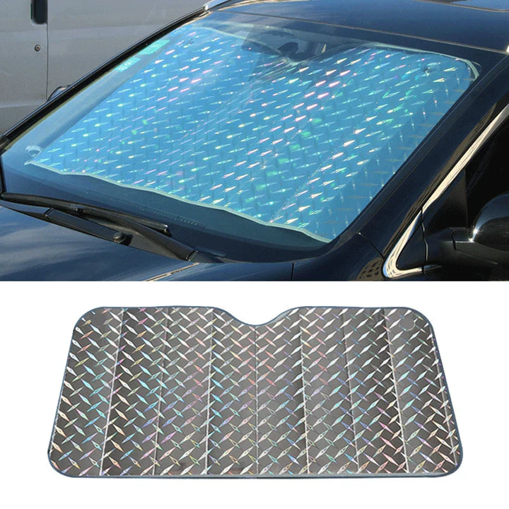 Luvikno | SOLVEX Auto Solskjerm | UV-beskyttelse & Varmebeskyttelse for Front- og Bakvinduer | Reflekterende Aluminiumfolie | Universelt Kompatibel