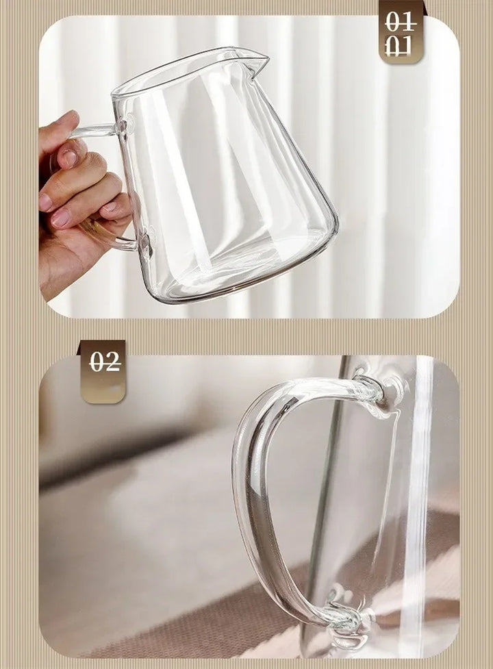 Luvikno | 450ml-950ml Varmeresistent Glass Teapot – Rustfritt Stål Tefilter, Blomsterkjele for Kung Fu Te, Puer og Oolong Te