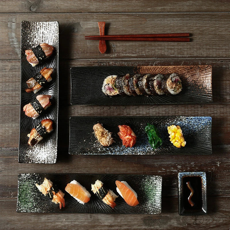 Minimalistiske sushi-tallerkener Luvikno