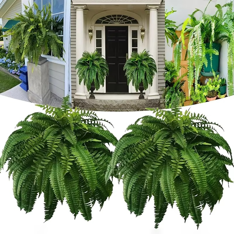 UV-Resistant Livlike Boston Fern for Utendørs- og Innendørsdekor Luvikno