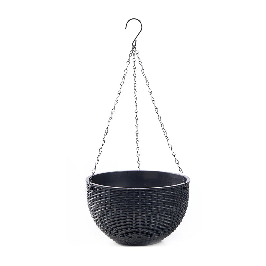 Luvikno | Rattania Bloom Hengepotte | Europeisk Stil | Honningkake Mønster & Rattan Utseende | For Hage, Balkong & Innendørs
