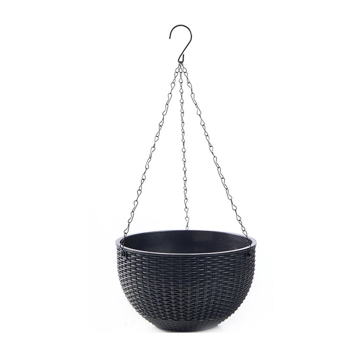 Luvikno | Rattania Bloom Hengepotte | Europeisk Stil | Honningkake Mønster & Rattan Utseende | For Hage, Balkong & Innendørs