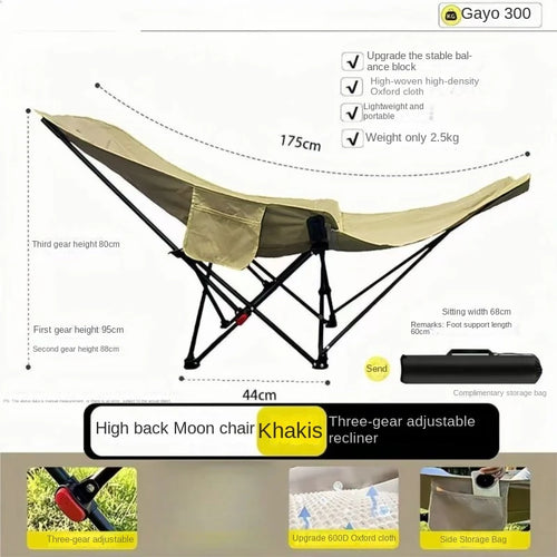 Relax Everywhere Reclining Utendørs Lounge Camping Stol | Luvikno
