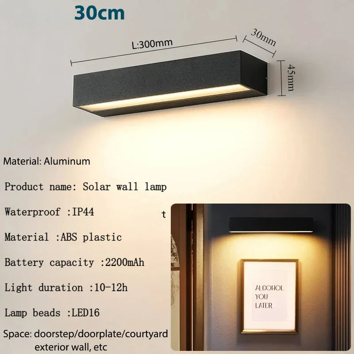 Luvikno | LUMAVIA SolarGlow Solhagedelampe LED | Vanntett & Super Lys | Husnummerbelysning | For Balkong, Vegg & Inngang