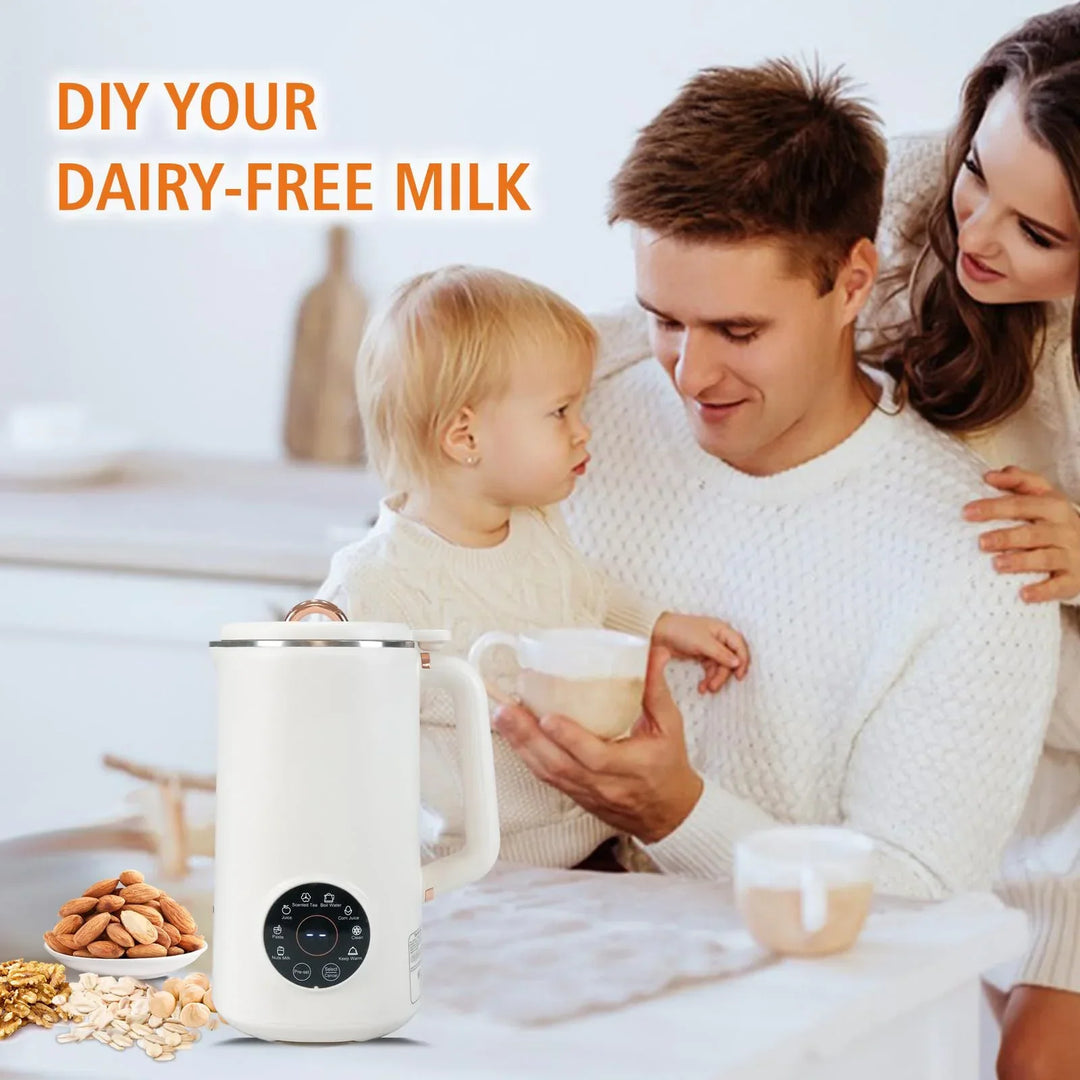 Luvikno | PlantPure Plante Melk Maker 8-i-1 | For Nøtt, Havre & Soyamelk | 1000 ml Kapasitet | BPA-fri