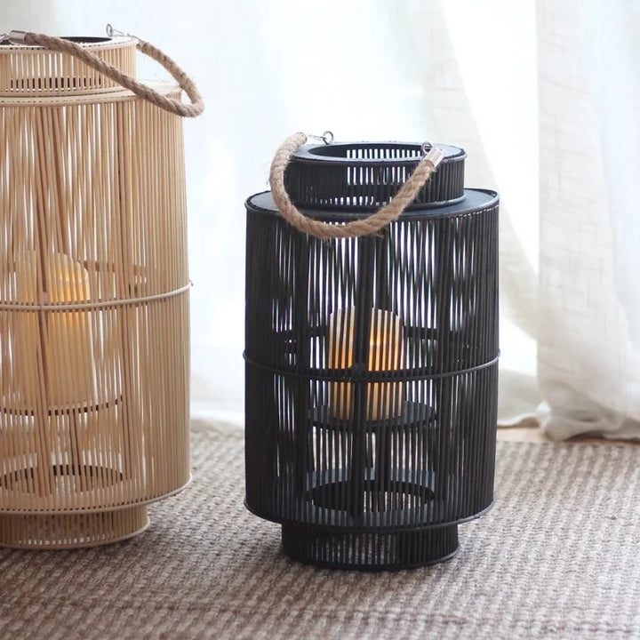 Imitasjon Bambus LED Lys Lantern Luvikno