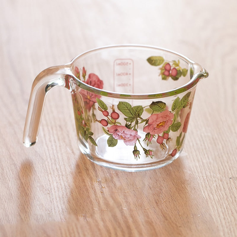 Retro Flowers Målebeger med Lokk
