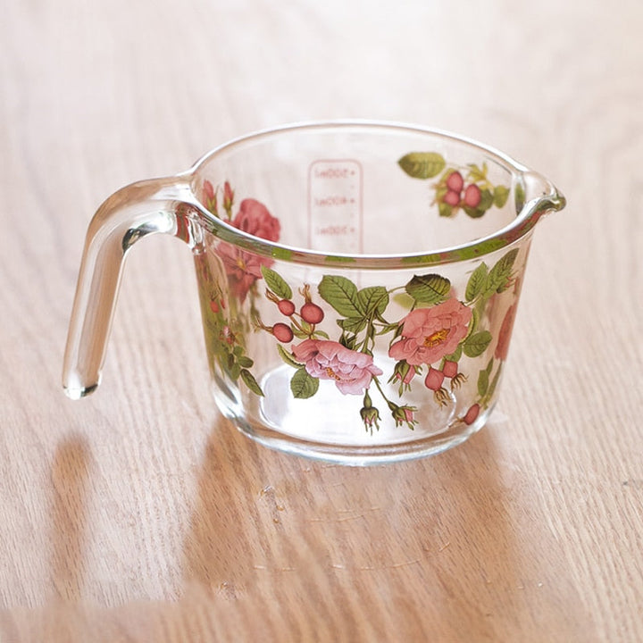 Retro Flowers Målebeger med Lokk