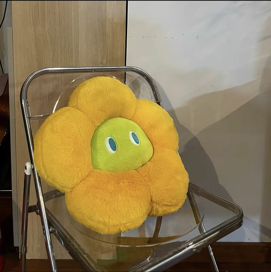 Fluffy Flower Cushion with Eyes | Luvikno
