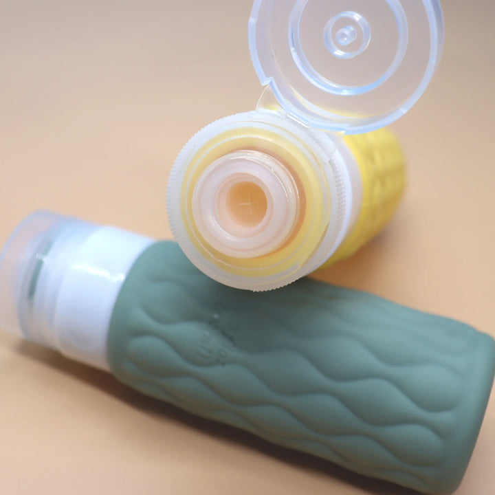 Luvikno | FlexiFill Refilldusjflasker Sett | Myke silikonflasker og spraybeholdere | Lekkasjefri og TSA-kompatibel | For sjampo, lotion og kosmetikk