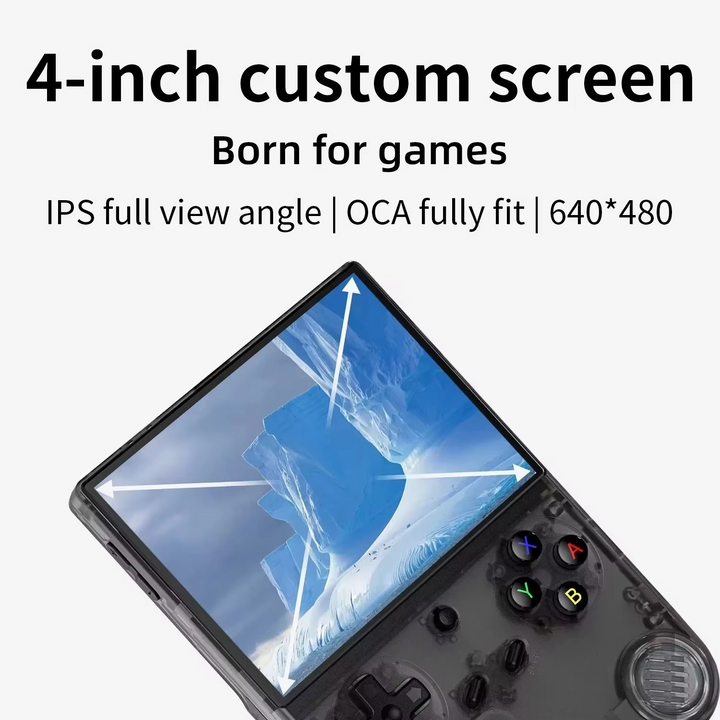 64-Bit Retro Håndholdt Spillkonsoll med 4-Tommers IPS-Skjerm, WiFi og Bluetooth Luvikno