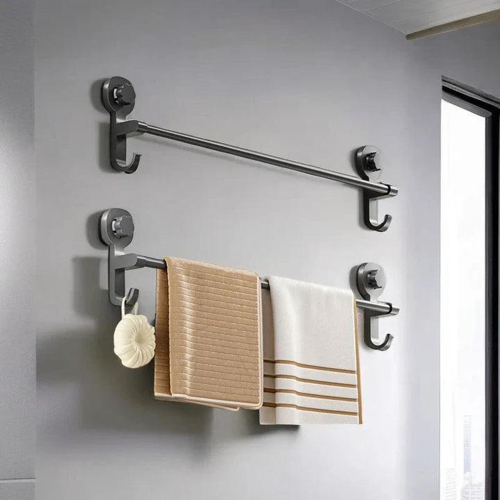 MagnaGrip Power Suction Cup Håndkleholder – Svart selvklebende håndkleholder uten boring Luvikno