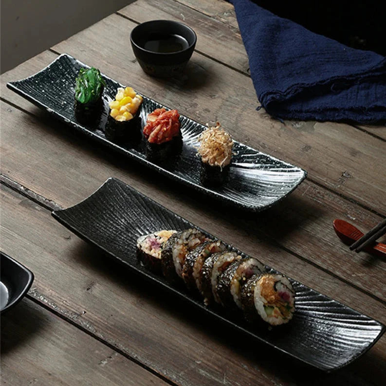Minimalistiske sushi-tallerkener Luvikno