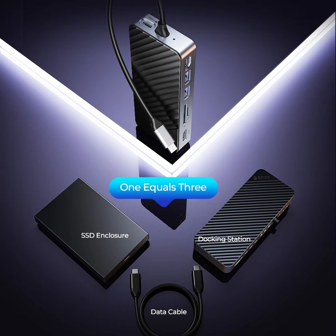 Luvikno | Ultimat USB-C Laptop Dockingstasjon med Integrert SSD Kabinett