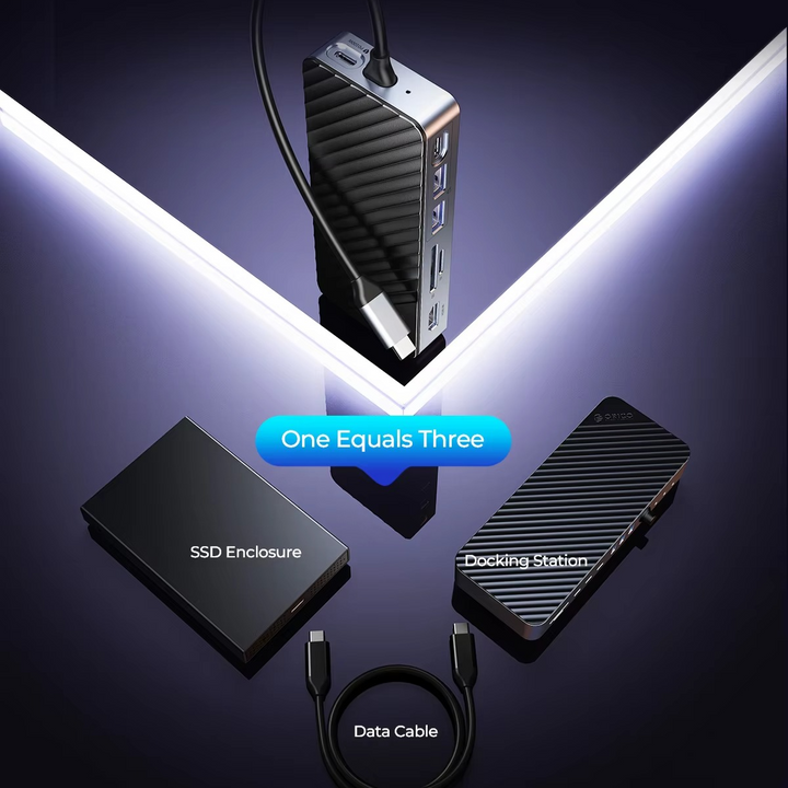 Luvikno | Ultimat USB-C Laptop Dockingstasjon med Integrert SSD Kabinett