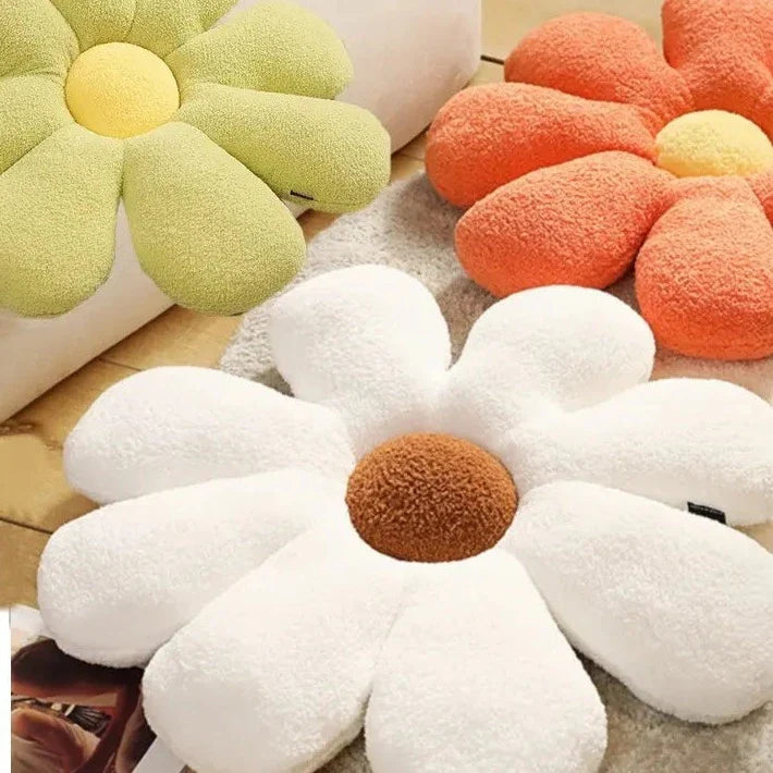 Boucle Plush Flower Cushion | Luvikno