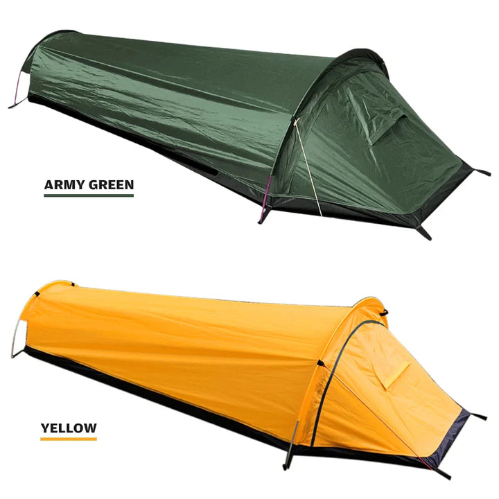 Luvikno | Trekvento SoloShield Ultralett Enkeltelt | Vanntett & Vindstøtende | Med Aluminiumstenger & Lagringspose | For Fotturer, Turer & Camping