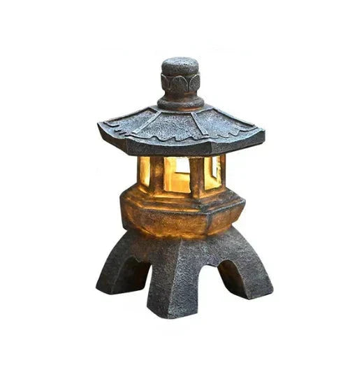 Japansk hage lantern - Værbestandig LED utendørs belysning for Zen hager | Luvikno