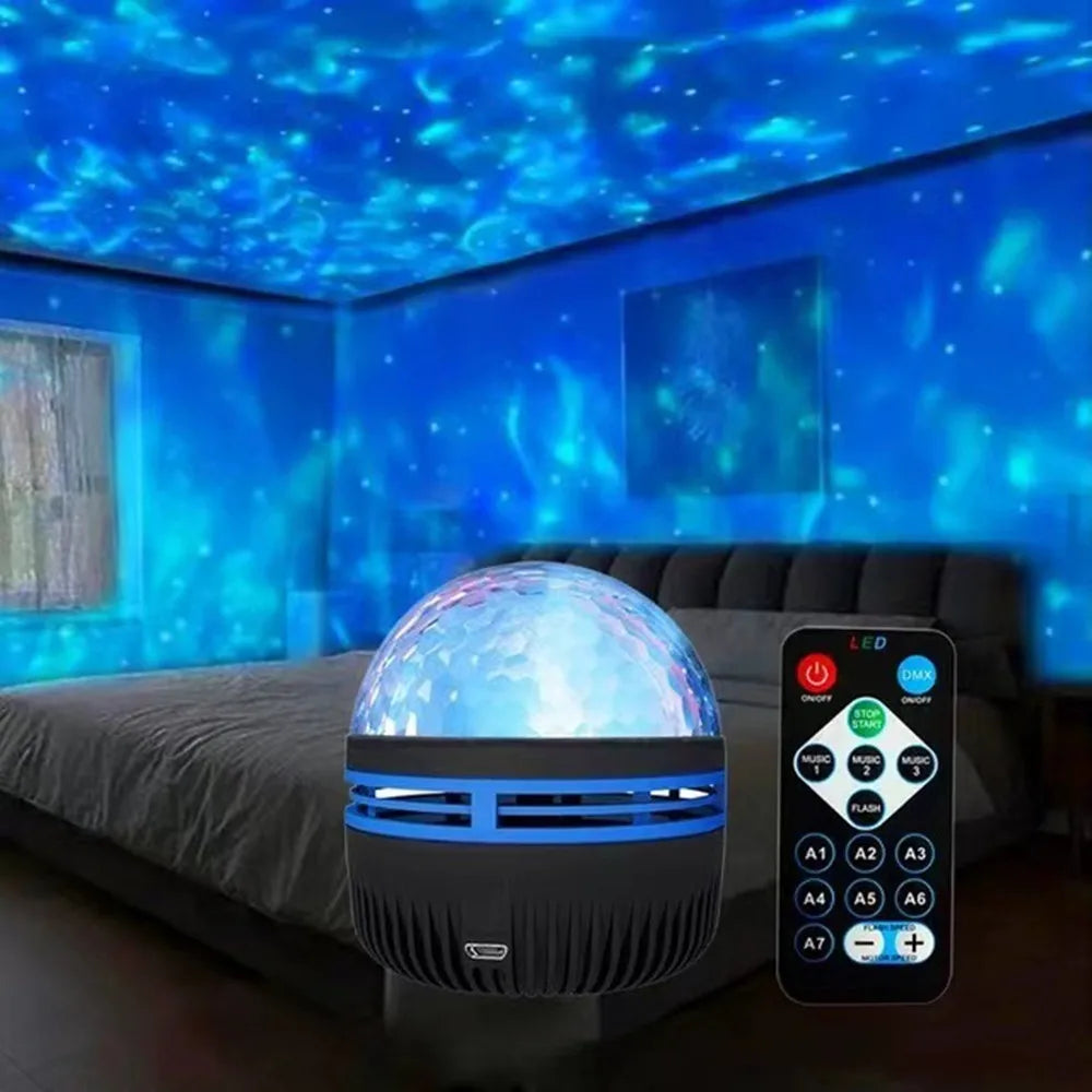 Luvikno | 360° Rotasjon USB Galaxy-projektor