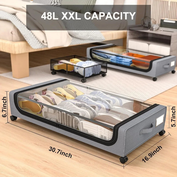 Underbed Oppbevaring StaLuviknoebar Med Hjul Boks Organizer | Luvikno