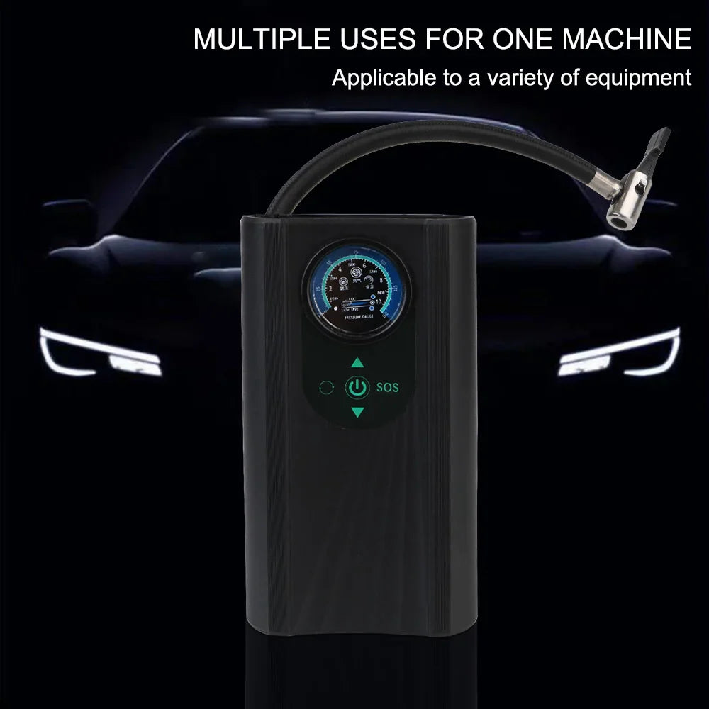 Luvikno | Dekkpumpe AutoAirX Pro | Bærbar Kompressor 12V | Metallsylinder | For Bil, Motorsykkel, Sykkel & Ball