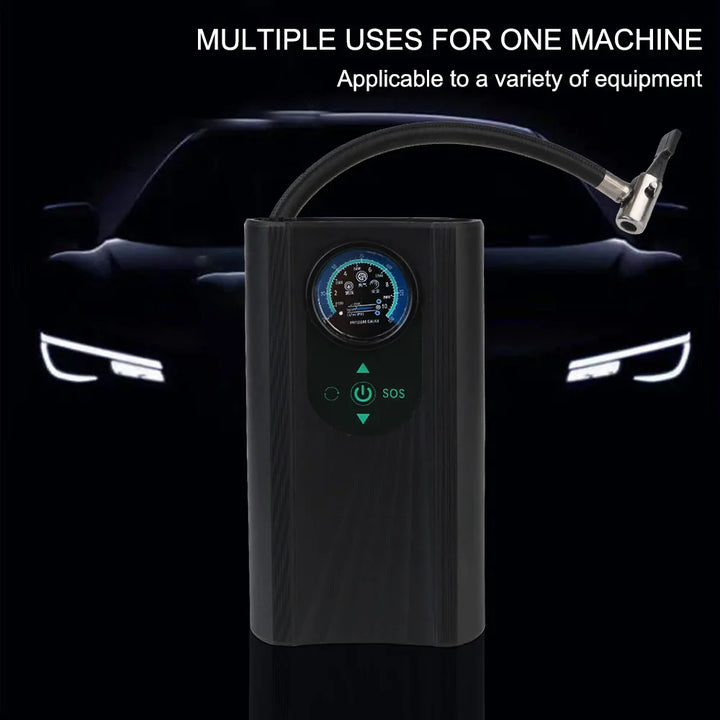 Luvikno | Dekkpumpe AutoAirX Pro | Bærbar Kompressor 12V | Metallsylinder | For Bil, Motorsykkel, Sykkel & Ball