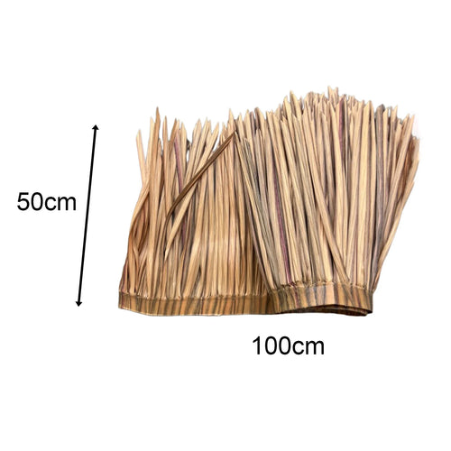 Luvikno | TROPISHIELD Kunstig Palmestilke | UV-bestandig og værbestandig | 100×50 cm | For DIY-tak, parasoller, tiki-barer og hageredskaper