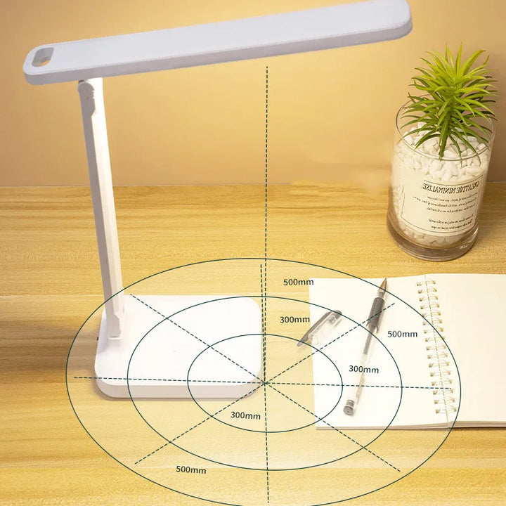 Luvikno | 6000 mAh oppladbar LED skrivebordlampe USB berøring Dimmbar Sammenleggbar Øyervennlig Lese lampe