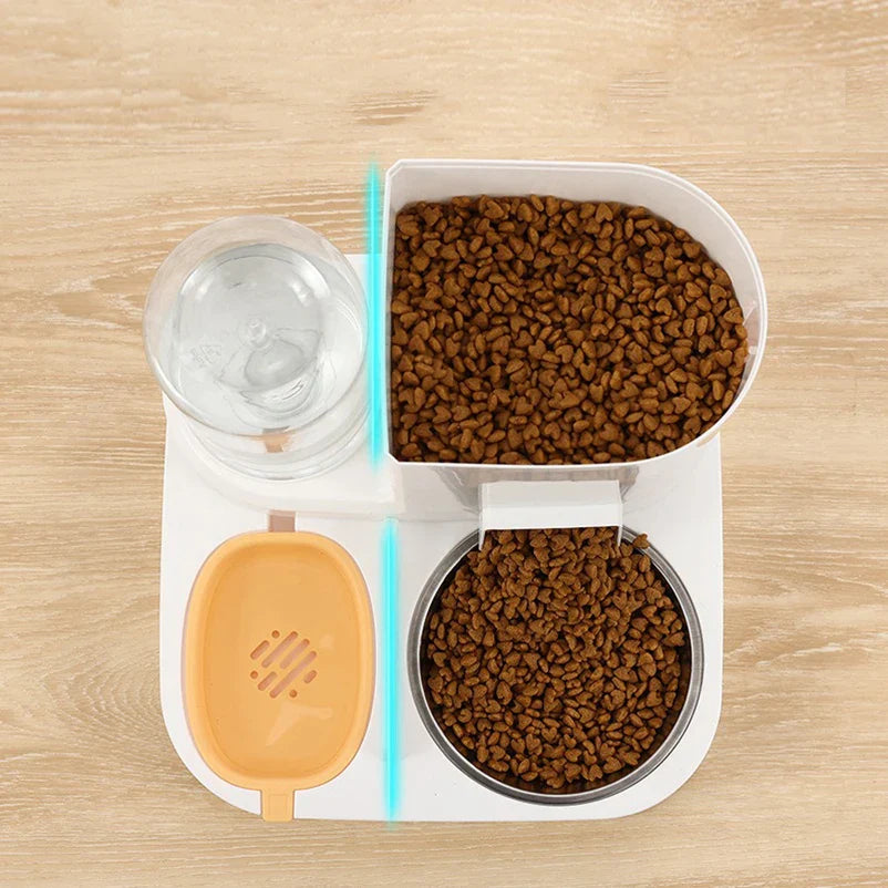 Luvikno | Feedipet Mat & Vann Dispenser for Katter & Hunder | Automatisk Fylling | 2-i-1 Skålsett