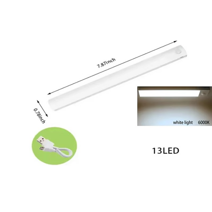 Smart Sensor LED Nattlys - Bevegelsesaktivert, Lysdempbar & Oppladbar Luvikno