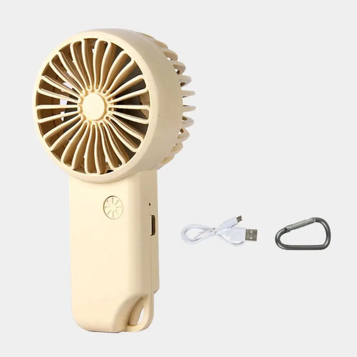 Luvikno | Brisola Mini Håndholdt Vifte med USB-lading | 3 Hastighetsinnstillinger & LED-skjerm | Bærbar Batterivifte for Kontor, Reise & Sport