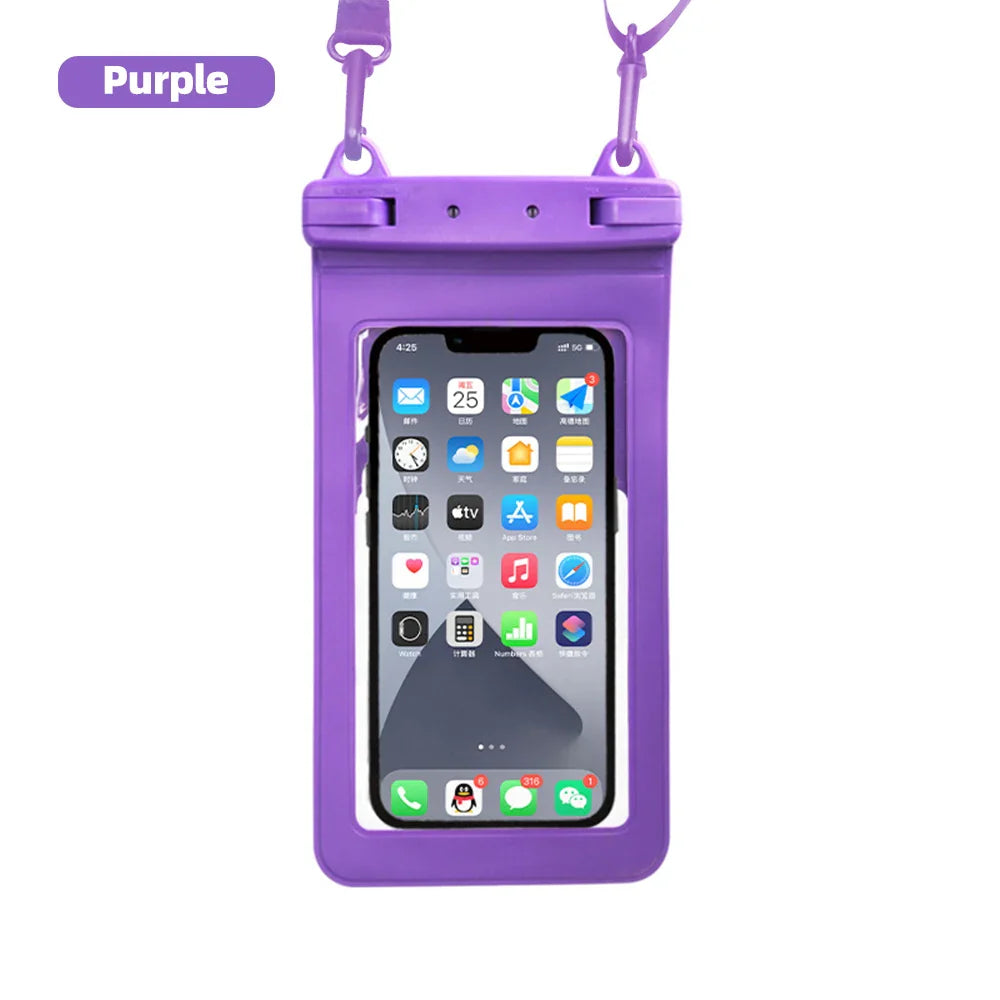 Luvikno | Vanntett Smartphone Etui DryVault | Full View Design | Side Tilgang | Med Bærebelte