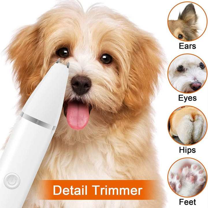 Ultimate Pet Grooming Kit: Stille hårklipper, neglegrinder og poterklipper Luvikno