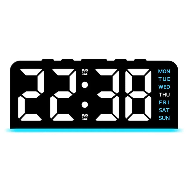 Moderne LED All Week Display Nattlampe Vekkerklokke | Luvikno
