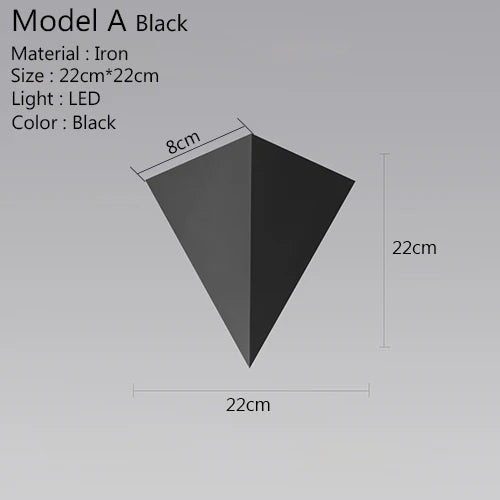 TriGlow Light - Modern LED Vegglampe 3W Luvikno
