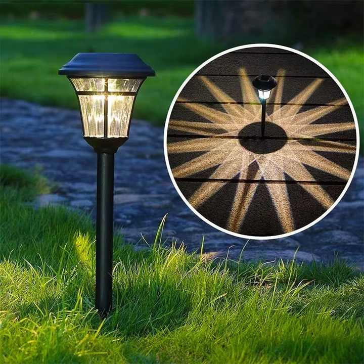 Solenergi LED Vanntett Bakke Lys for Utendørs Hager og Stier Luvikno