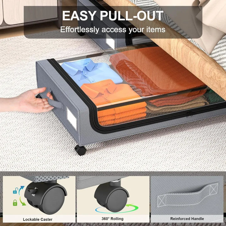 Underbed Oppbevaring StaLuviknoebar Med Hjul Boks Organizer | Luvikno