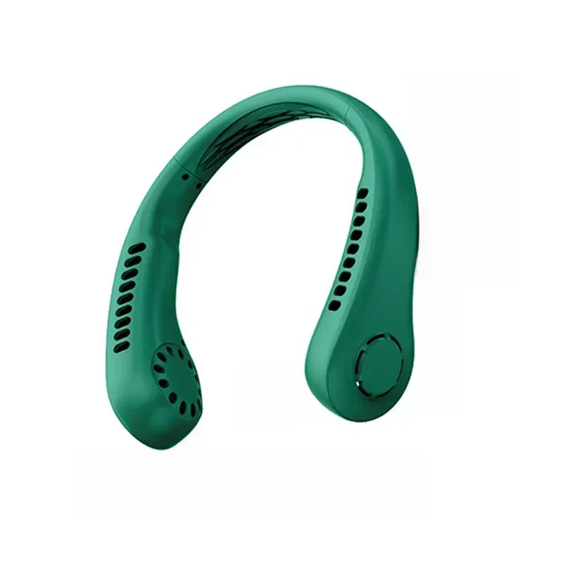 Bærbar mini nakkefan – Bærbar USB luftkjølt fan for sommer, utendørs sport, løping, reise, uten blader design | Luvikno