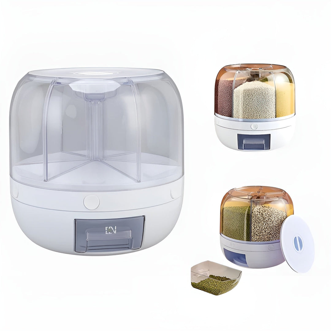Grain Dispenser – Hygienisk med Insektbeskyttelse | Praktisk for Kjøkken & Oppbevaring | Luvikno