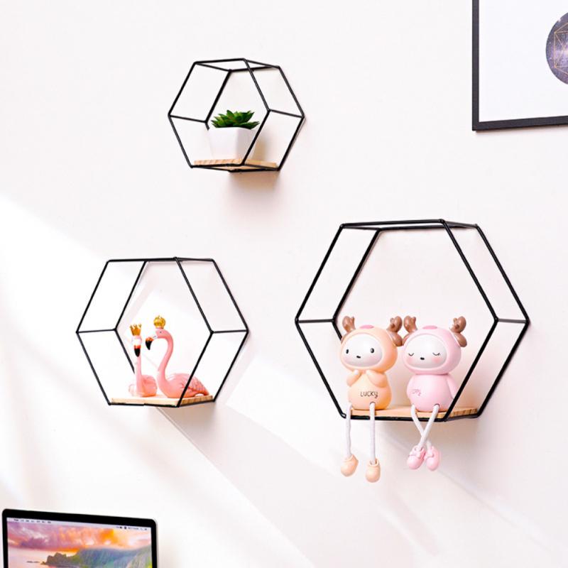 HexaShelf - Stilfull Hexagonal Veggdekorasjon for Dine Gjenstander Luvikno