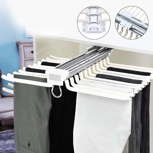 Smart Slide-Out Rail Cloth Organizer | Luvikno