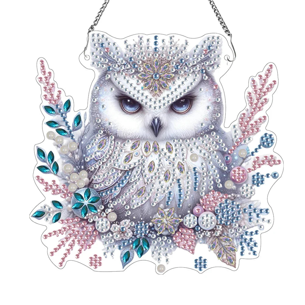 Luvikno | Sommerfuglanheng | 5D DIY Diamantmaling | Dobbelsidig akryl | Glitrende vindusdekorasjon