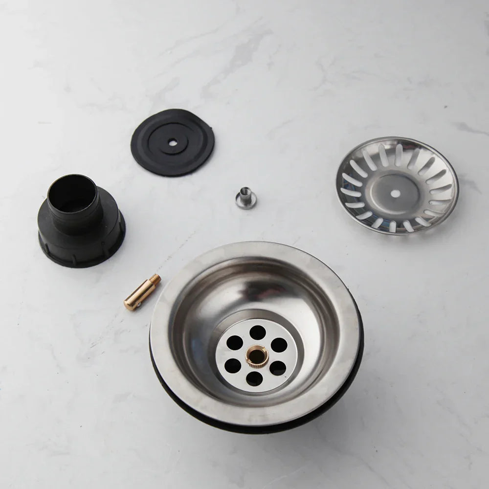 AquaGuard Rustfritt Stål Vaskestrainer med Luktfilter – Pop-Up Stopper & Anti-Blocking Kurv Luvikno