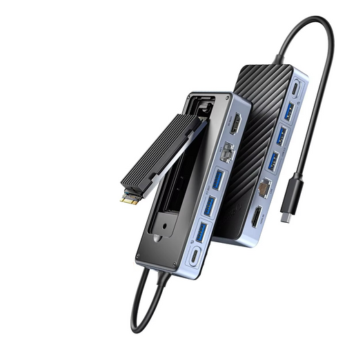 Luvikno | Ultimat USB-C Laptop Dockingstasjon med Integrert SSD Kabinett