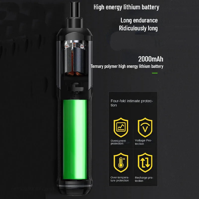 Mini trådløs oppladbar elektrisk skrutrekker drill verktøysett | Luvikno