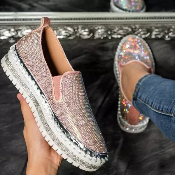 Luvik | Kiiltävä Slip-on-tenniskenkä