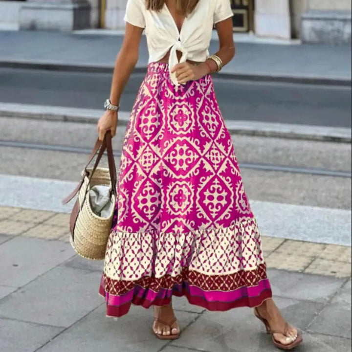 Luvik | Boho Print Maxi Hame naisille
