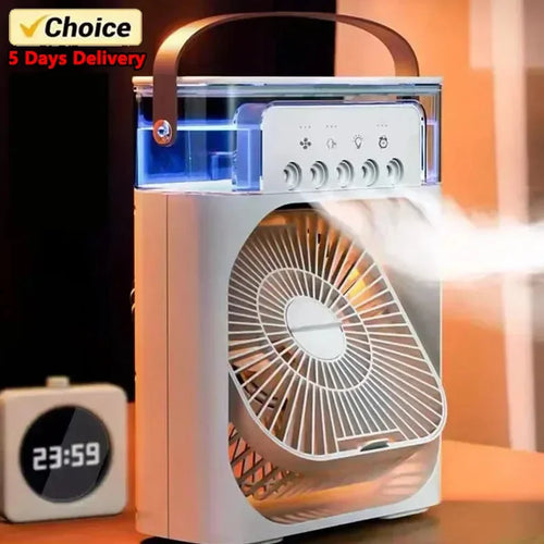 3 I 1 Vifte AIr Conditioner Husholdning Liten Luftkjøler LED Natt Lys Bærbar Luftfukter Luftjusteringsvifte Kontor Hjem Vifte Ny | Luvikno
