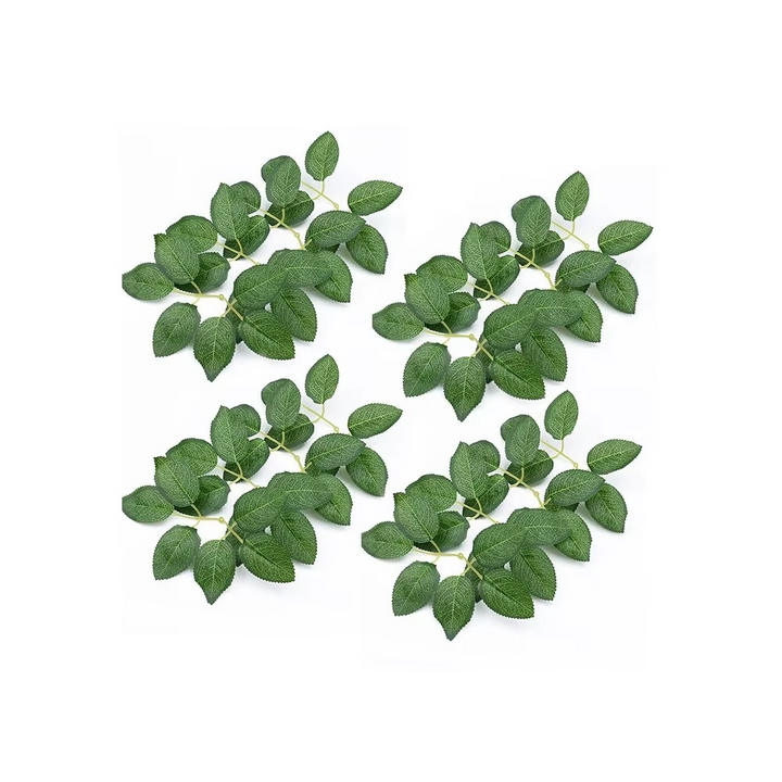 Realistiske Røde Kunstige Rosen med Stammer (Pakke med 25/10) Luvikno