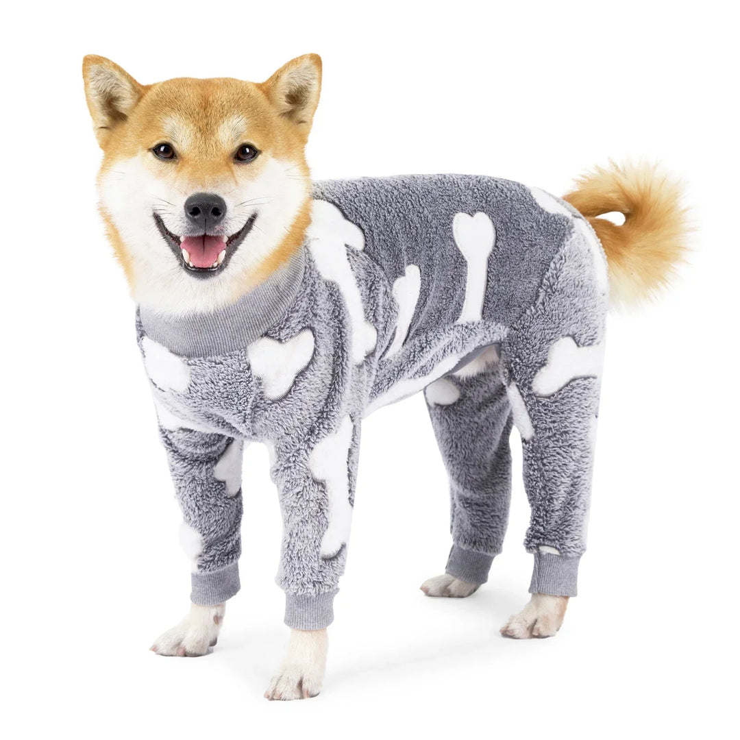 Varmere Hundepysjamas for vinteren fluffy og stretchable Luvikno